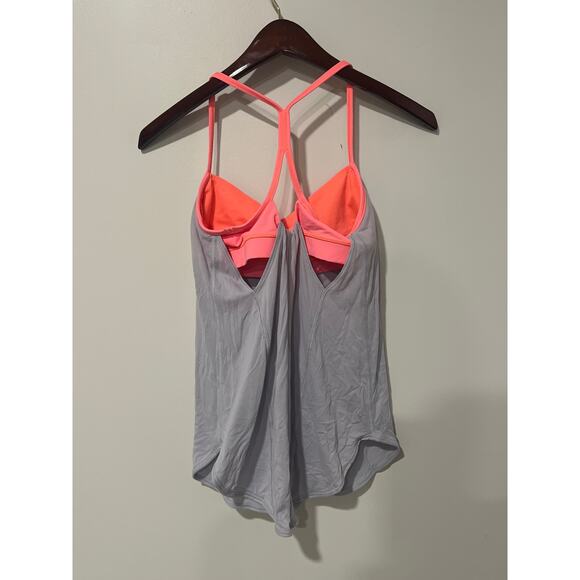 Lululemon Roll Out Tank Coral Built in Sports Bra/Running Shirt, Size 6, KB450 - Picture 4 of 5